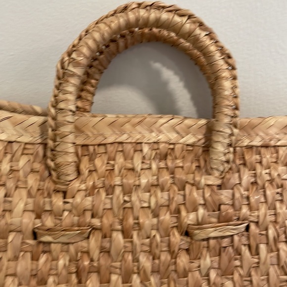 Vintage Oversized Straw Tote Bag - Picture 6 of 8